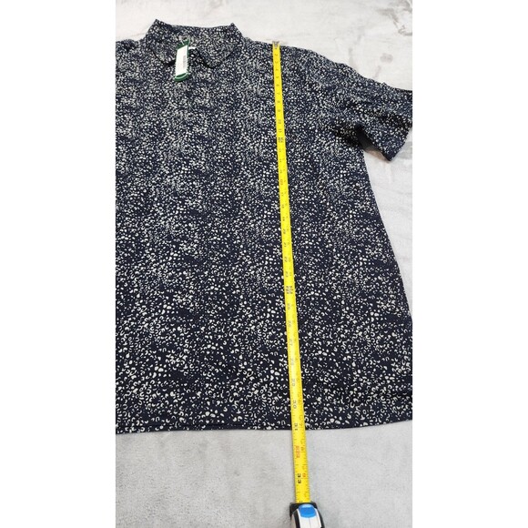 Julian & Mark Men's XXL Navy Blue Printed Short Sleeve Polo Shirt NWOT - Picture 6 of 7